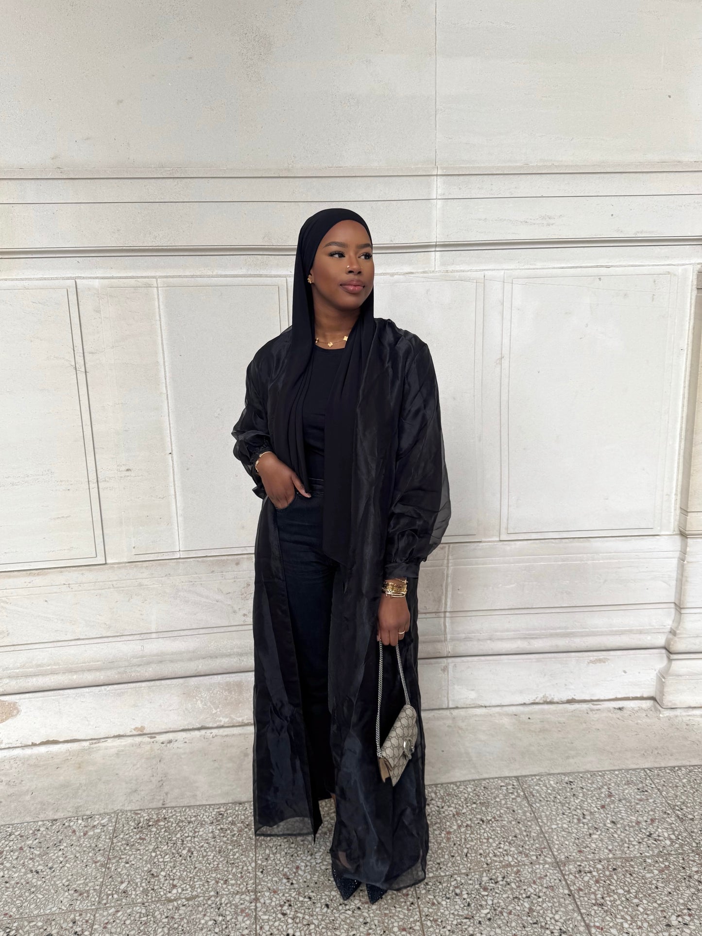 Kimono en voile satiné