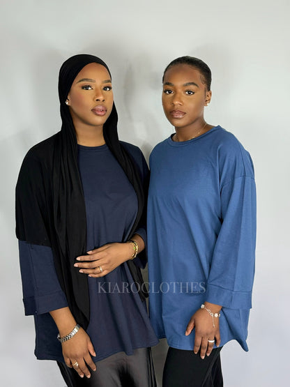 T-shirt oversize [azur]