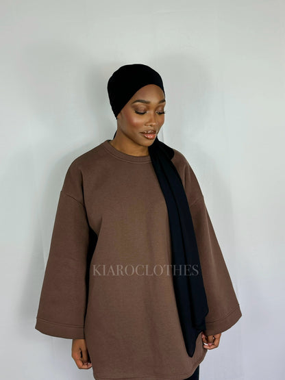 Pull oversize [marron]