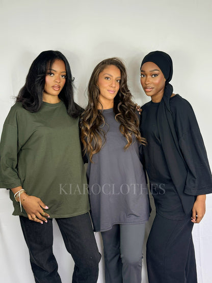 T-shirt oversize [gris]