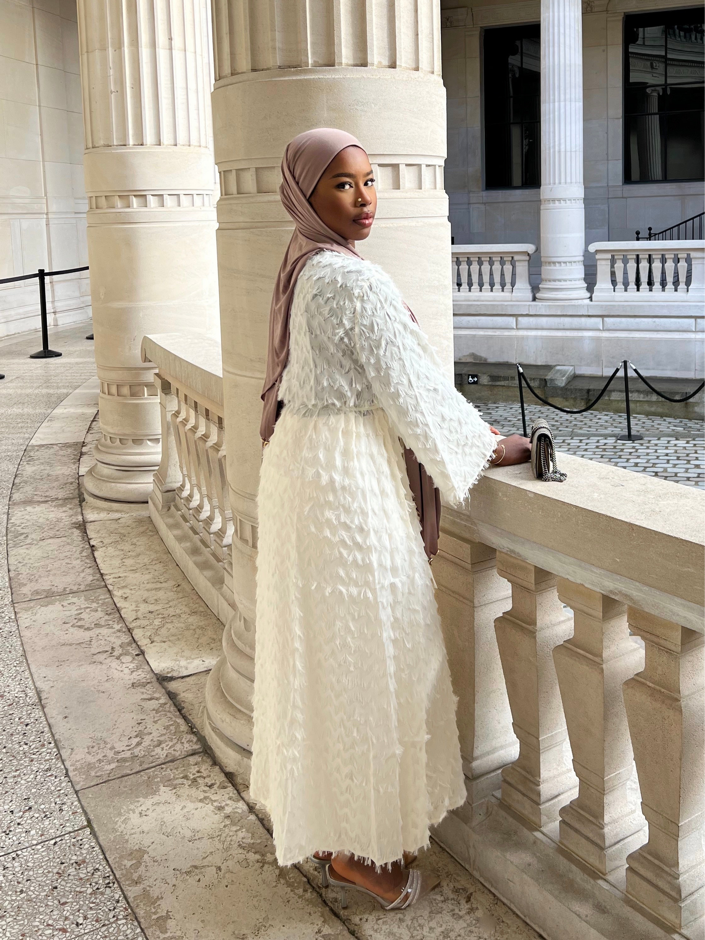 Kimono à frange [Blanc]