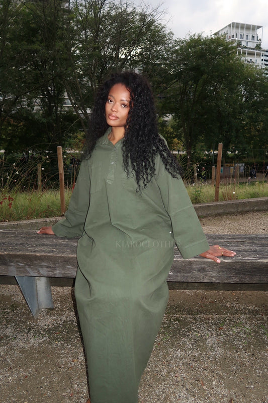 Robe en jean [Kaki]