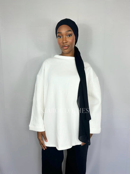 Pull oversize [blanc]