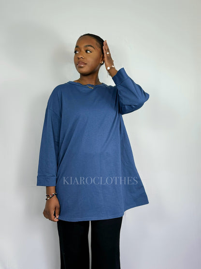 T-shirt oversize [azur]