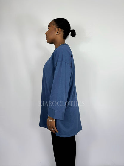 T-shirt oversize [azur]