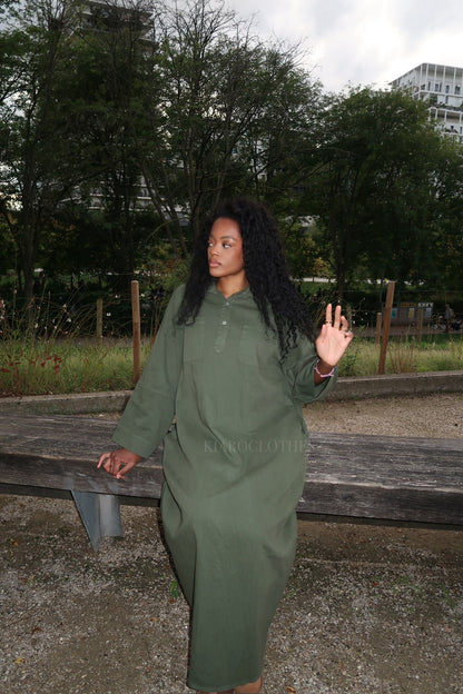 Robe en jean [Kaki]