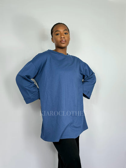 T-shirt oversize [azur]