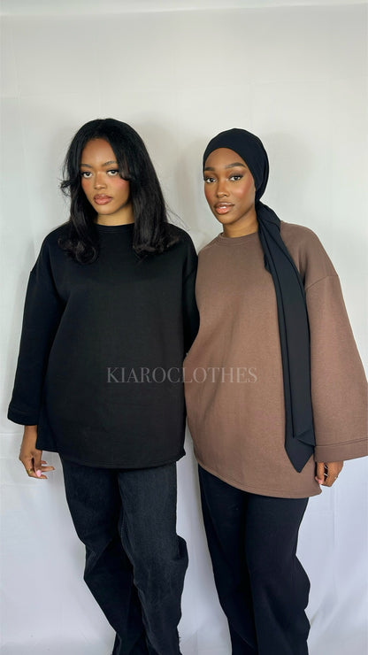 Pull oversize [marron]