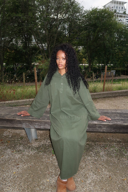 Robe en jean [Kaki]