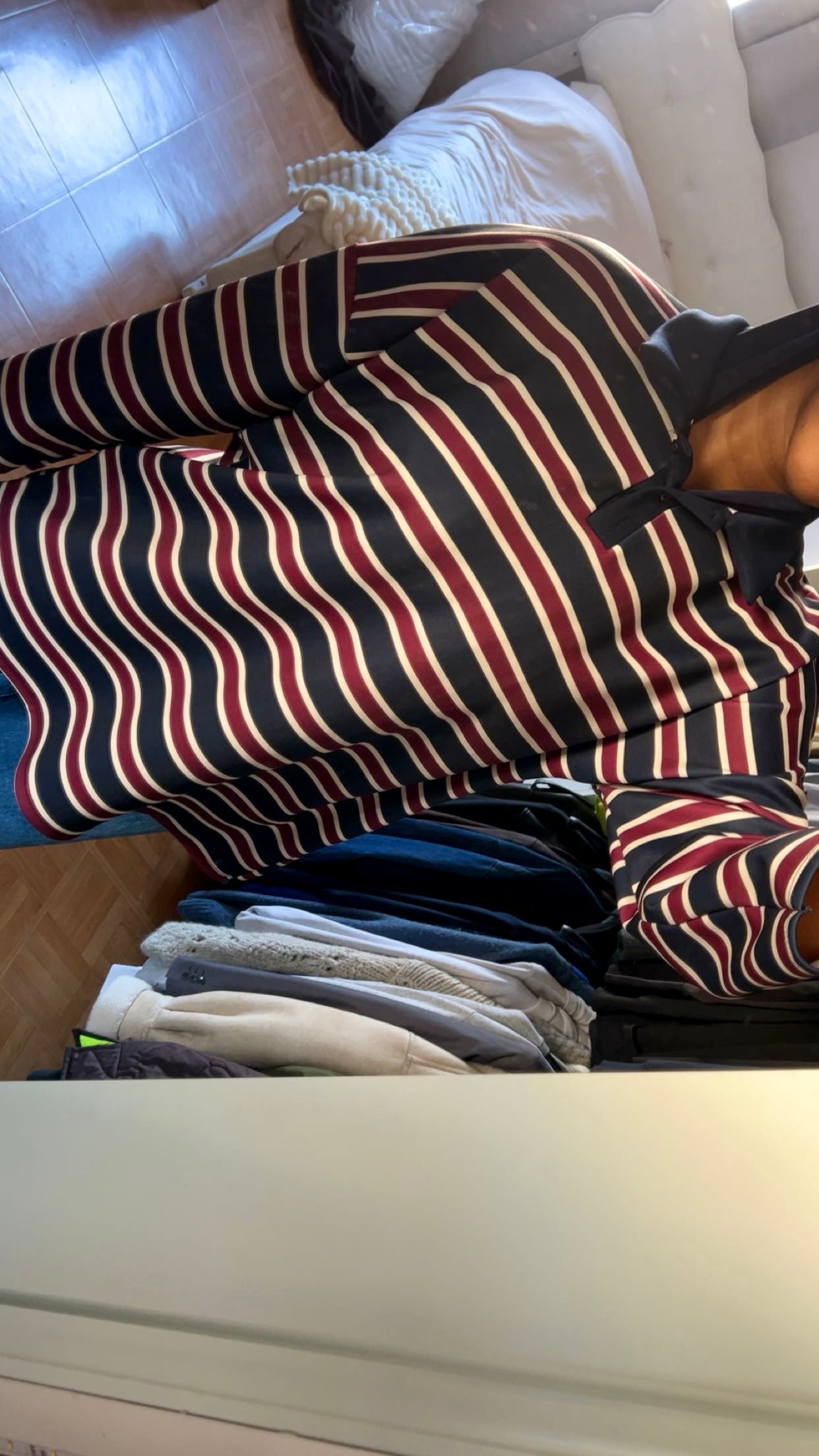 Polo à rayures [Bleu]